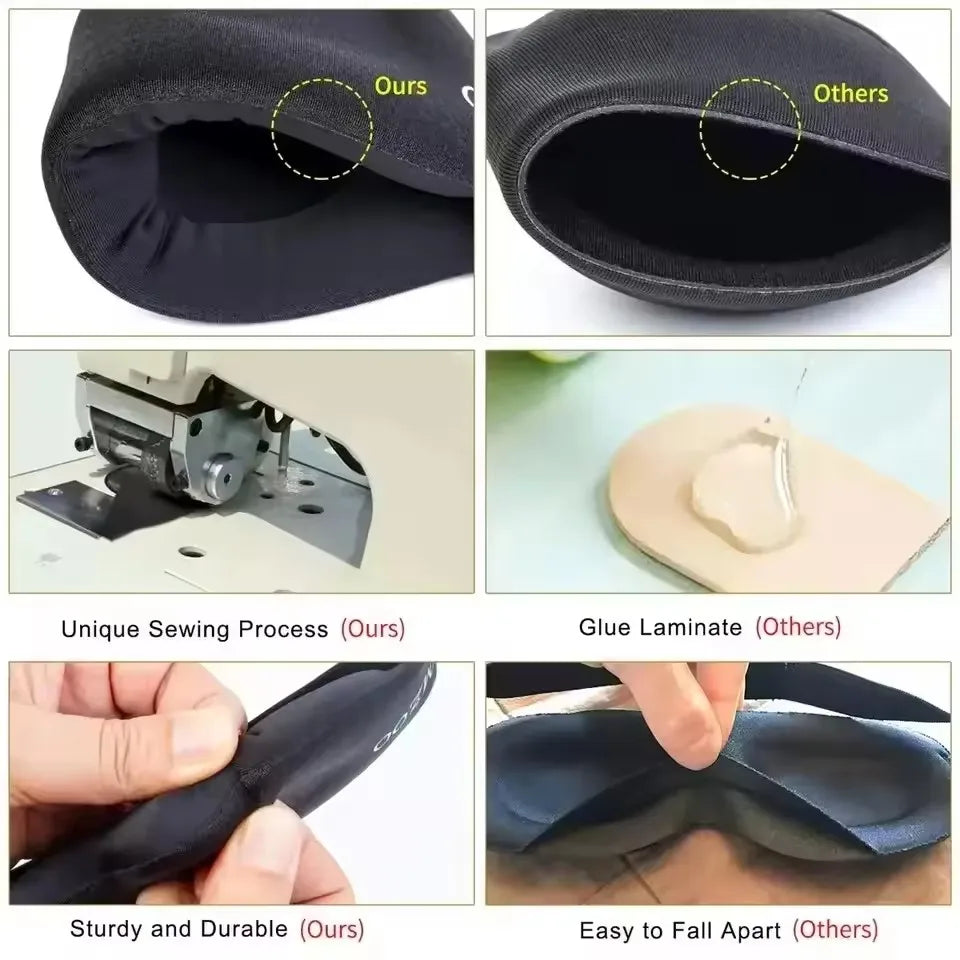 3D Contoured Sleep Mask with Earplugs – Light Blocking Eye Mask for Men & Women - PULSE MART