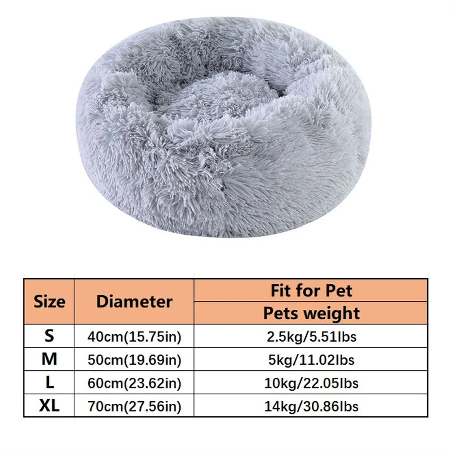 The Deep Sleep Calming Shag Fur Donut Pet Bed