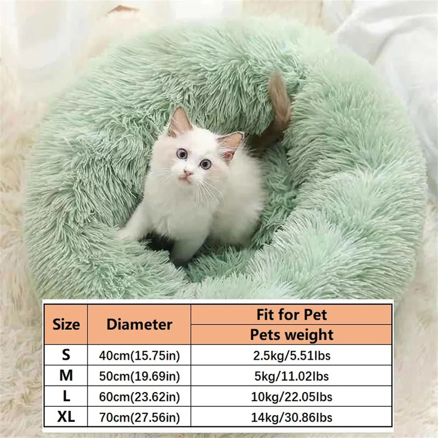 The Deep Sleep Calming Shag Fur Donut Pet Bed
