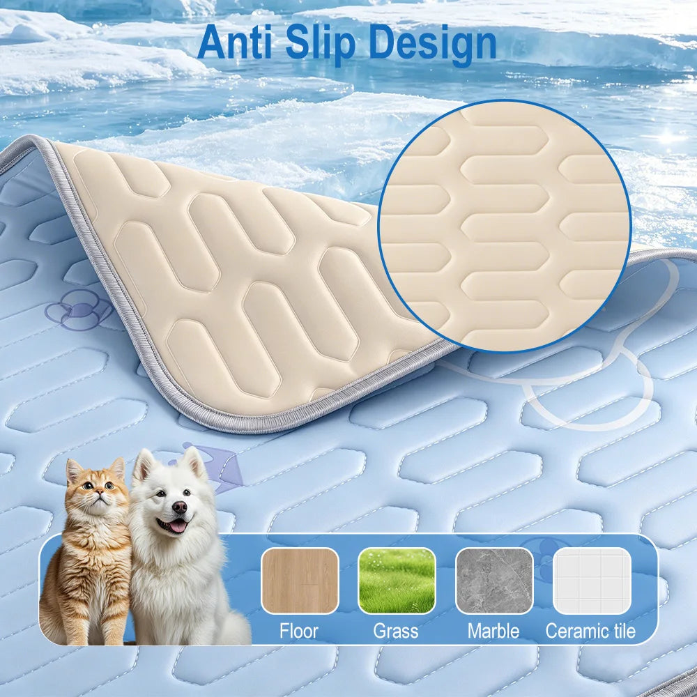 Summer Pet Cooling Mat, Ice Pad Blanket Sofa Cushion