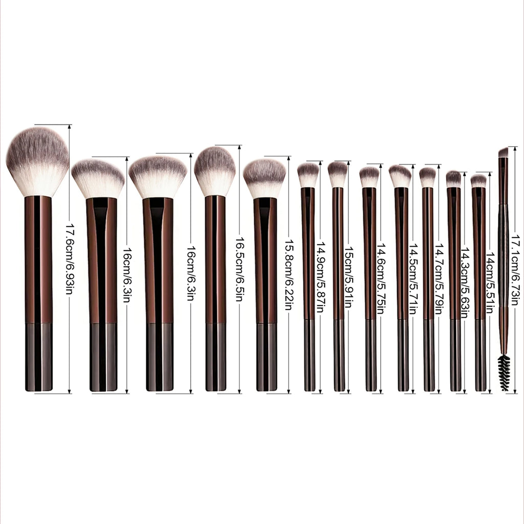 13-Piece Makeup Brush Set - Foundation, Concealer, Powder, Eyeshadow, and Blush Brushes for Flawless Face Makeup - PULSE MART
