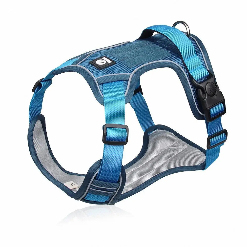 Heavy-Duty Oxford Dog Harness: Reflective Training Vest for Medium & Large Breeds