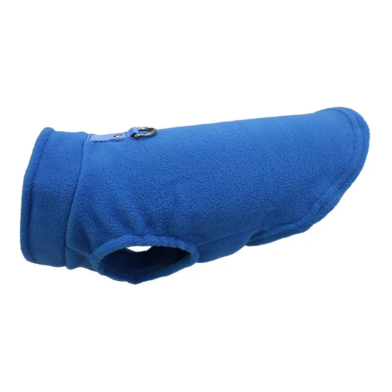Winter Fleece Dog Jacket with Harness D-Ring - Warm Step-In Vest for Small Dogs