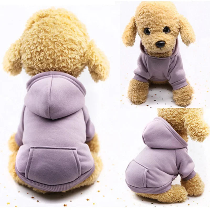 Cozy Fleece Dog Hoodie - Warm Winter Coat for Small & Large Breeds