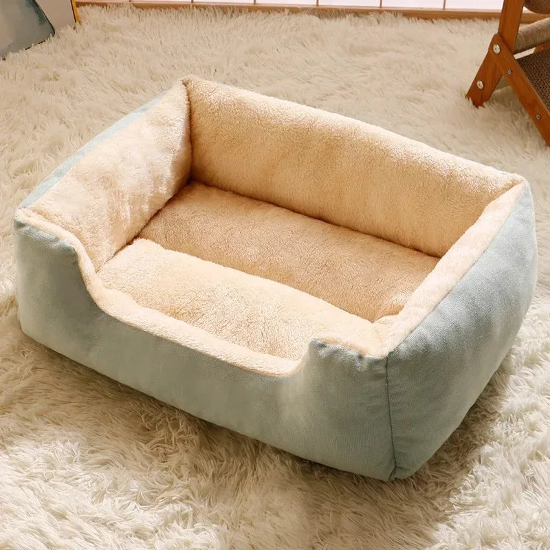 Cozy Winter Cat Bed House - Plush Cushion Nest Basket for Cats & Small Dogs