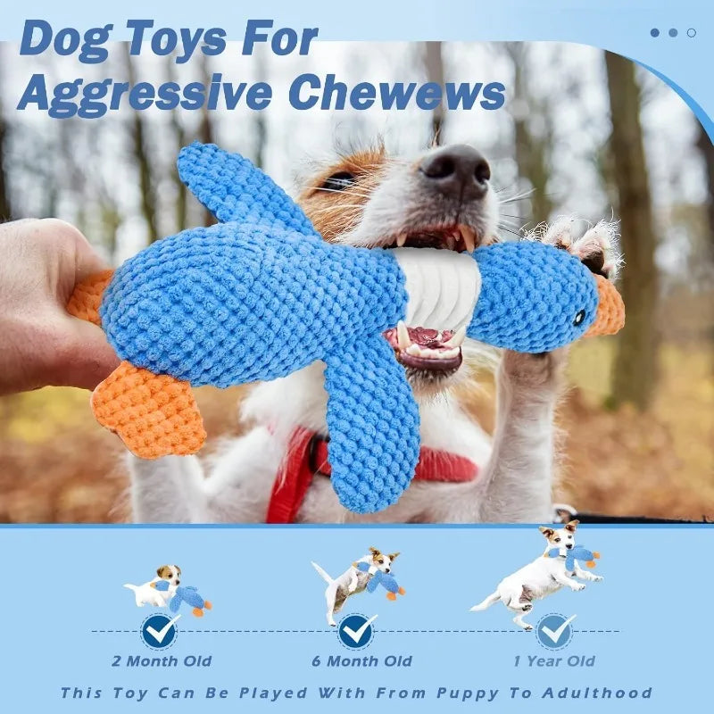Interactive Plush Squeak Doll - Tough Toy for Cats & Dogs