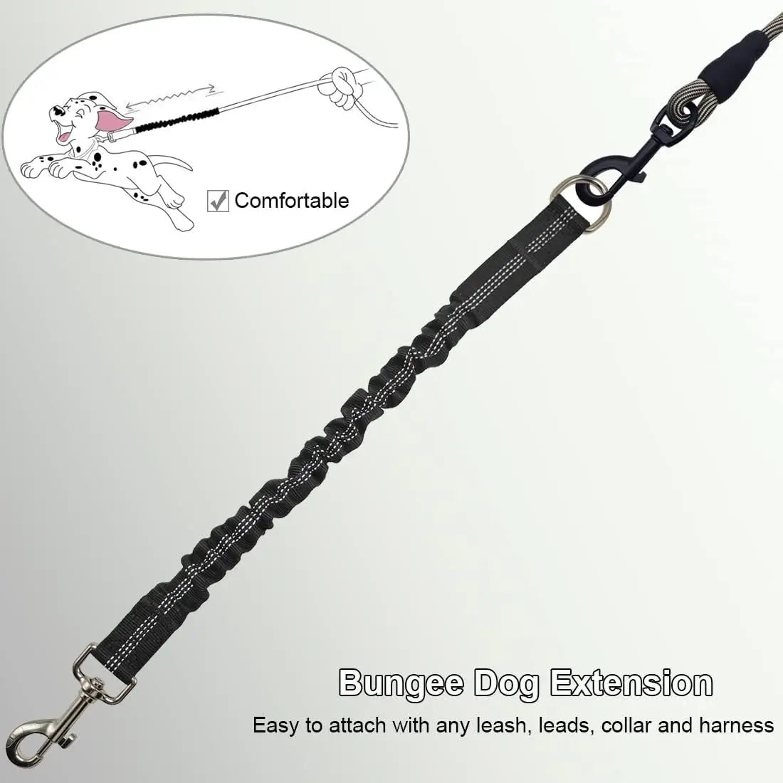 Adjustable Dog Leash Extension - Durable Extendable Lead for Small & Medium Dogs