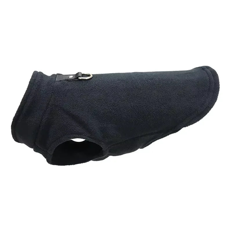 Winter Fleece Dog Jacket with Harness D-Ring - Warm Step-In Vest for Small Dogs