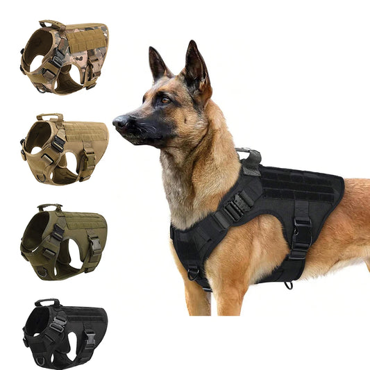 Military Tactical Dog Harness: Heavy-Duty Training Vest for German Shepherds