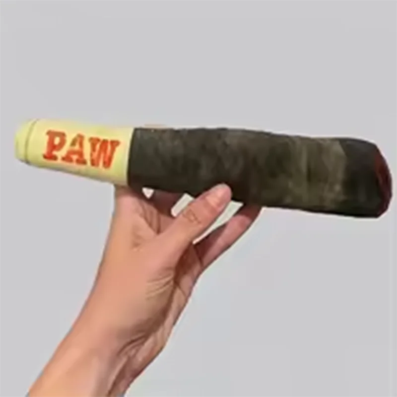 Funny Cigar Plush Dog Toy - Interactive Squeaky Birthday Gift