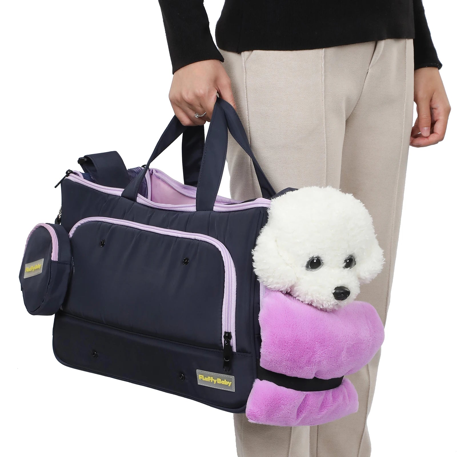 Portable Pet Travel Carrying Bag – Crossbody Handbag for Small Dogs & Cats