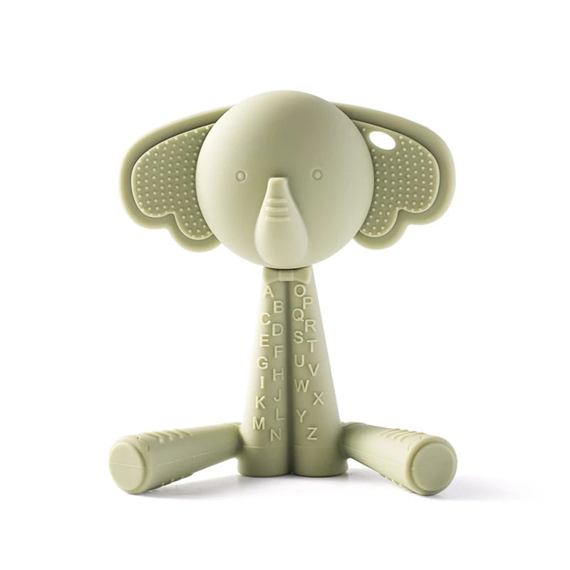 Baby BPA Free Silicone Teether Toys Infant Cartoon Bear Teething Silicone Dental Care Gums Hand Molar Stick for Baby Product - PULSE MART