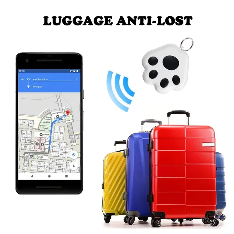 Dog Paw Mini GPS Tracker – Smart Anti-Lost Pet Locator for Dogs & Cats