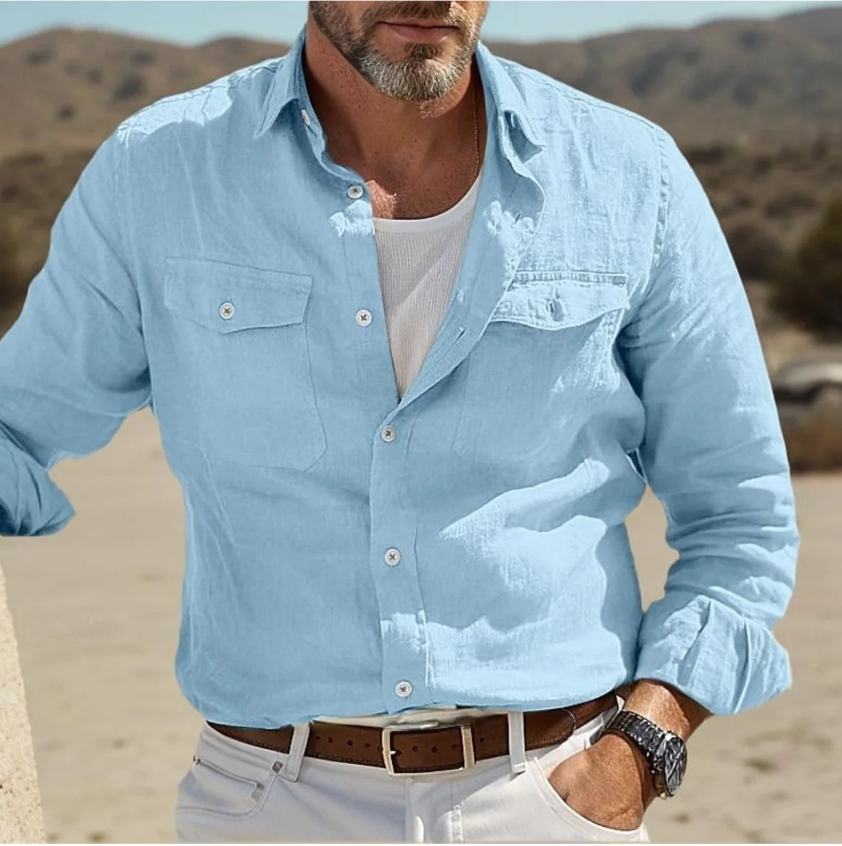 Men’s Linen &amp; Denim Shirts – Casual &amp; Business Gentleman Shirts