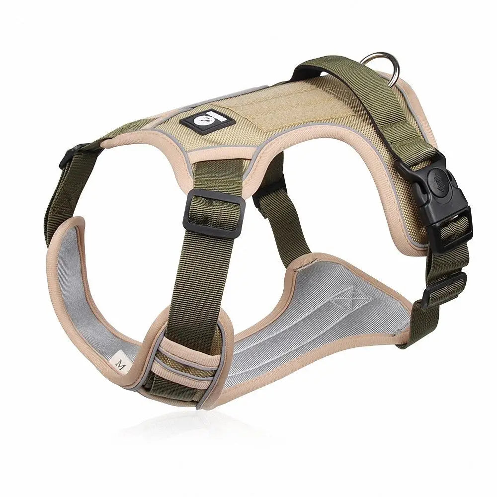 Heavy-Duty Oxford Dog Harness: Reflective Training Vest for Medium & Large Breeds