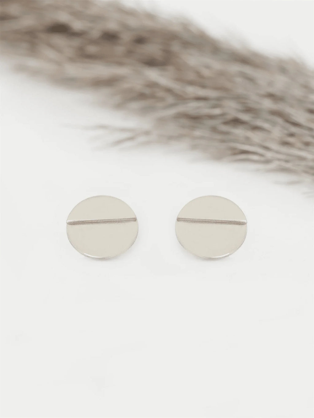 1 pair of fashionable personalized designs, a pair of two half round earrings - PULSE MART