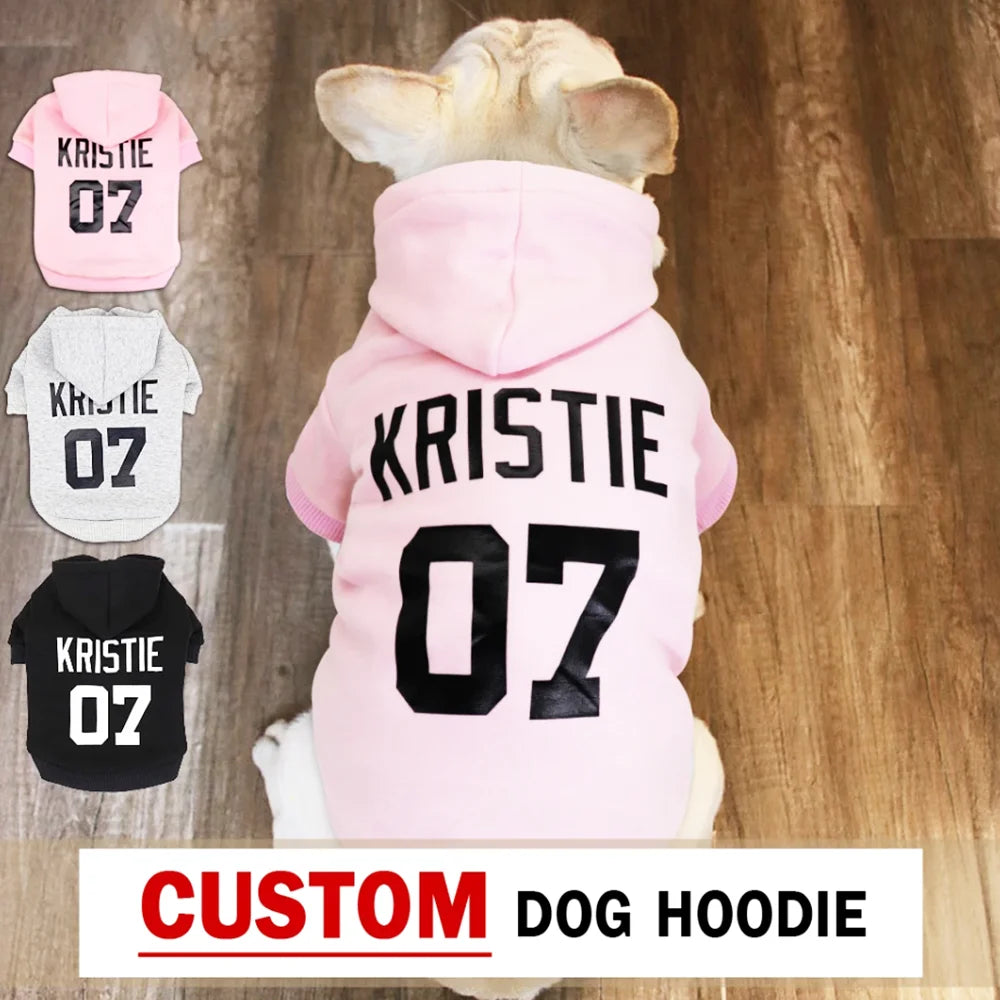 Custom Personalized Dog Hoodie - Warm Winter Coat for French Bulldogs & Large Breeds