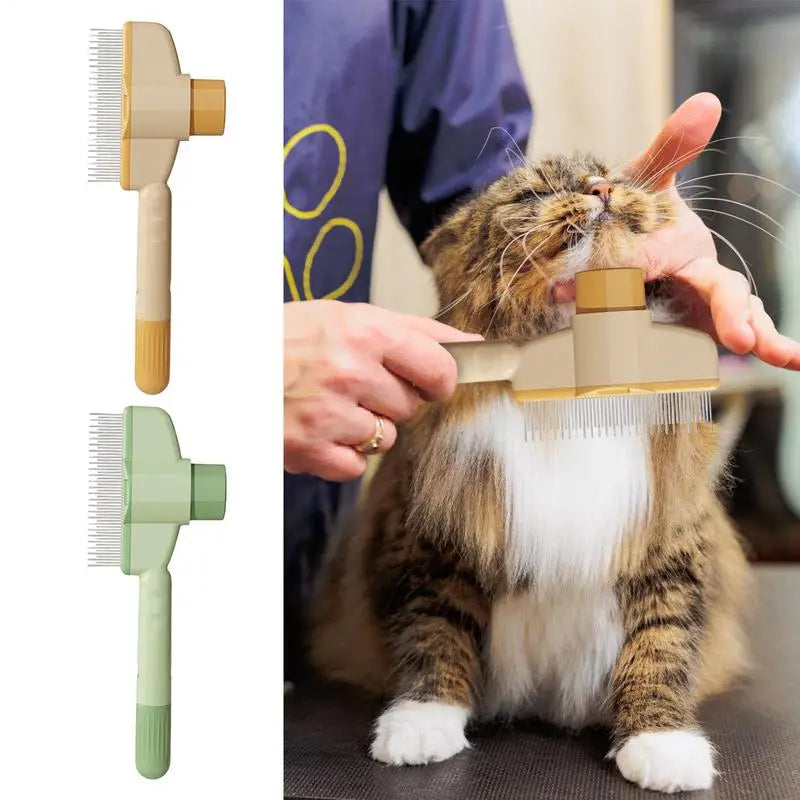 Self-Cleaning Dog Grooming Comb - Long Hair Pet Deshedding Brush