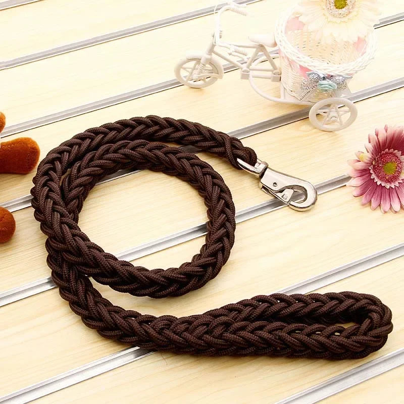 4.5ft Heavy Duty Braided Dog Leash - Durable Nylon Lead for All Sizes