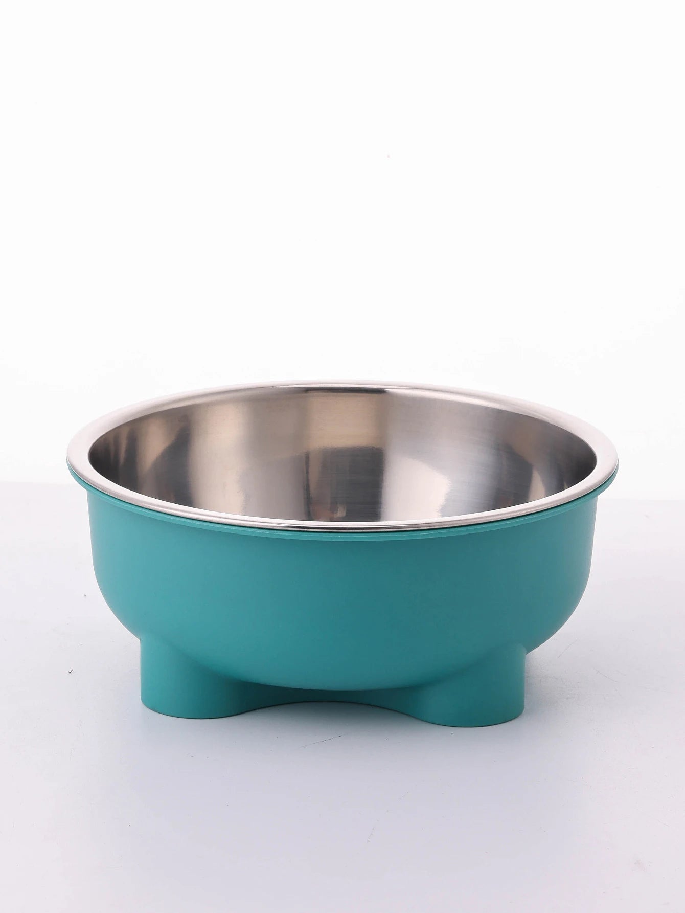 1PC Four-Legged Solid Color Stainless Steel Pet Dog Bowl And Cat Bowl For Indoor And Outdoor Use