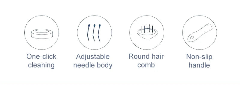 Anti-Matting Long Hair Pet Brush - Self-Cleaning Undercoat Comb
