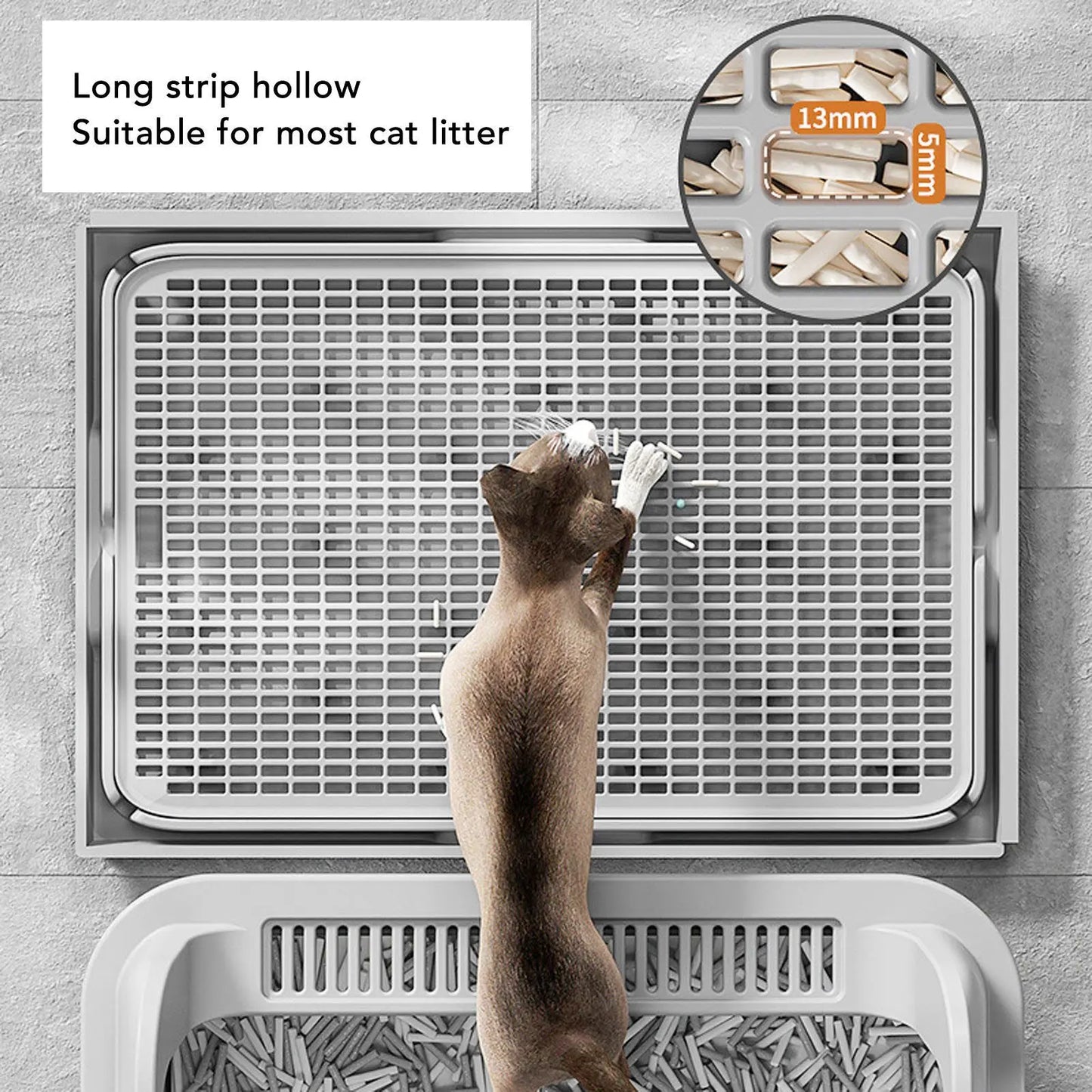 Cat Litter Trapping Mat – Spacious Double-Layer Washable Non-Slip Cat Litter Catcher