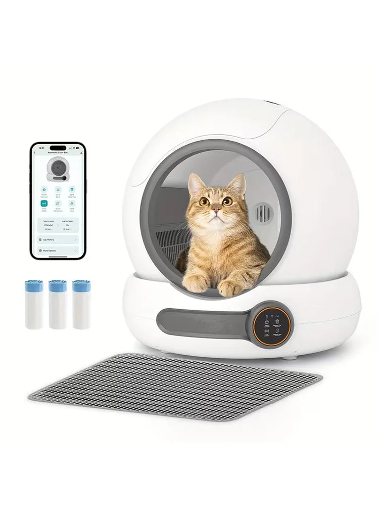Automatic Self-Cleaning Cat Litter Box with App Control & Smart Deodorizer
