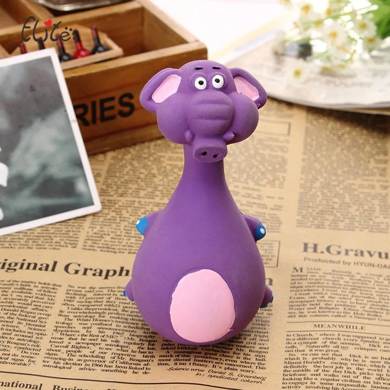 Cartoon Voice Rubber Dog Toy - Tough Molar Cleaner for Teddies & Frenchies