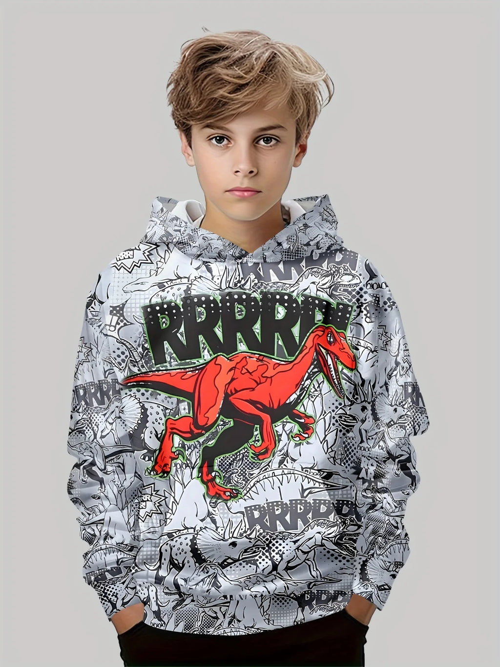Hoodies Animal Dinosaur Pattern 3D Print Sweatshirts Boys Girls Harajuku Hooded kids Sweatshirt