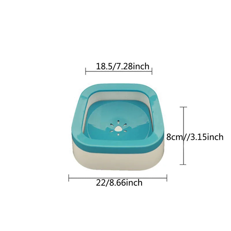 Anti-Splash Floating Dog Water Bowl - 1L No-Spill Large Capacity Drinker