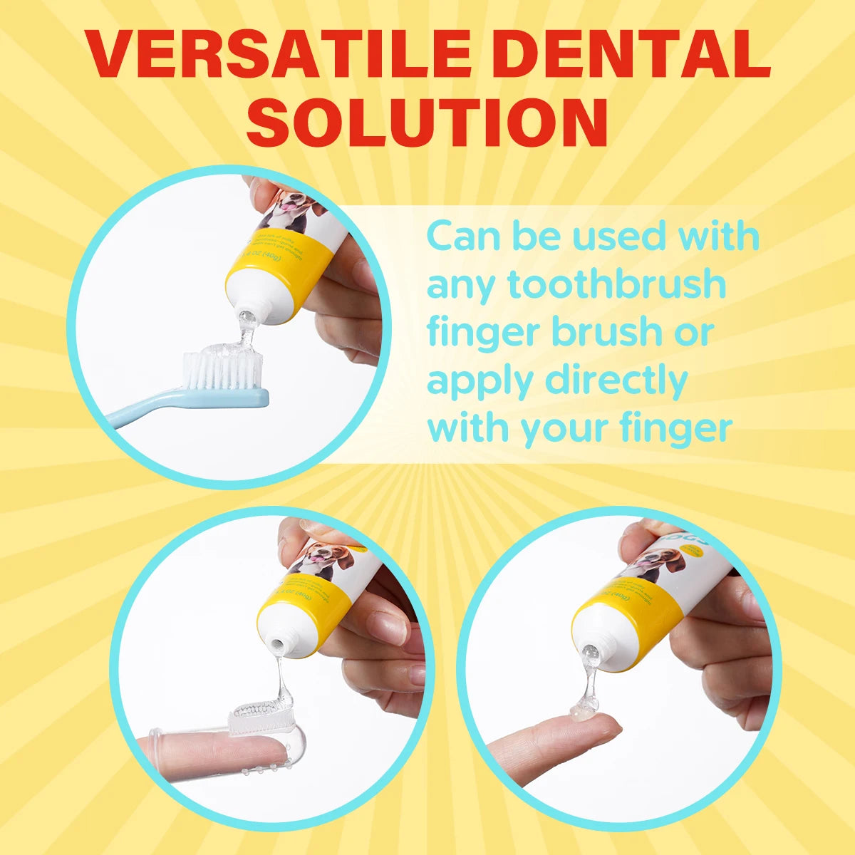 Dog & Cat Dental Care Kit - Fresh Milk Toothpaste & Deep Clean Toothbrush