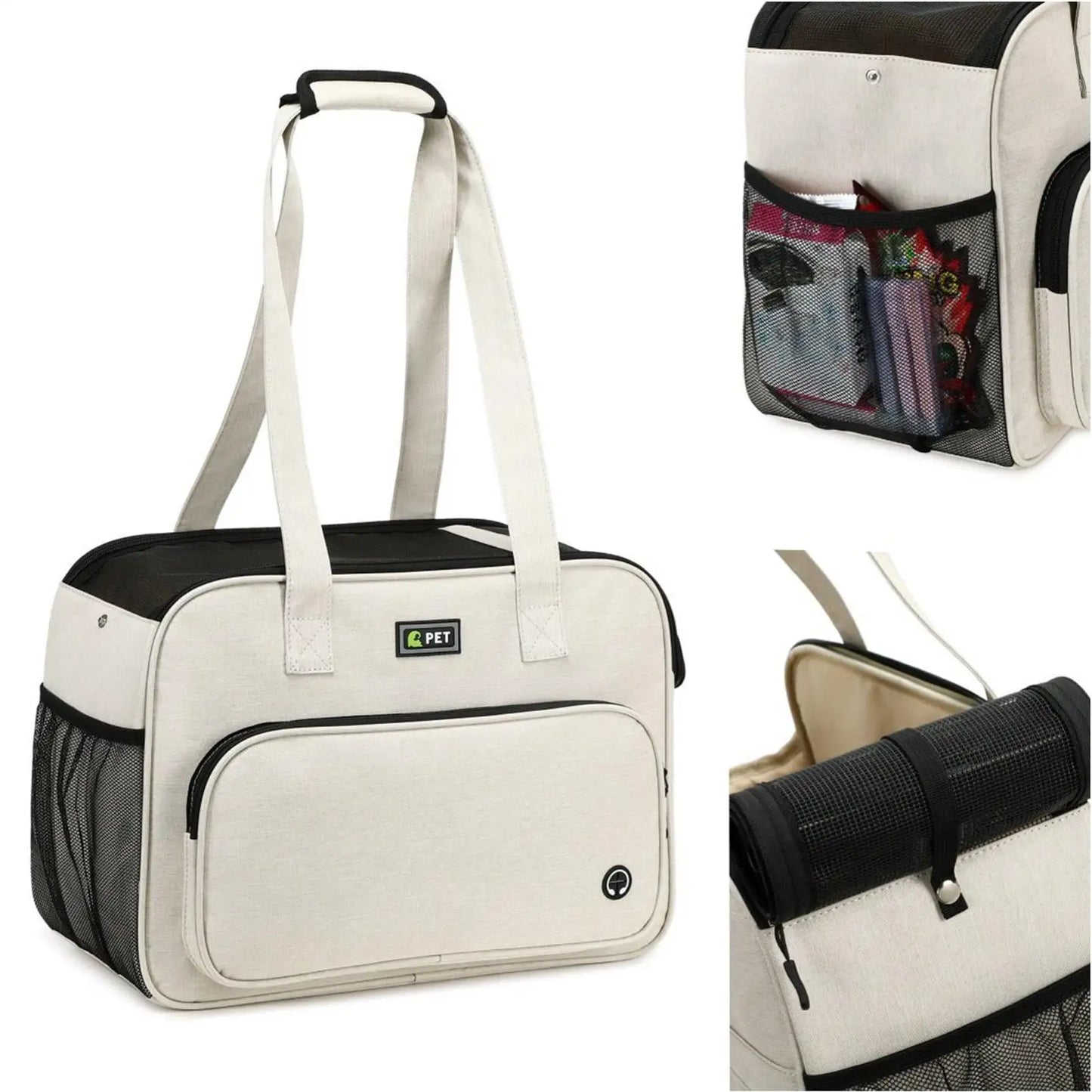 Dog Carrier Bag Breathable Mesh Tote with Strap Ventilated Dog Purse Carrying Bag for Daily Shopping Walking Park Outing Picnic