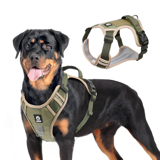 Heavy-Duty Oxford Dog Harness: Reflective Training Vest for Medium & Large Breeds