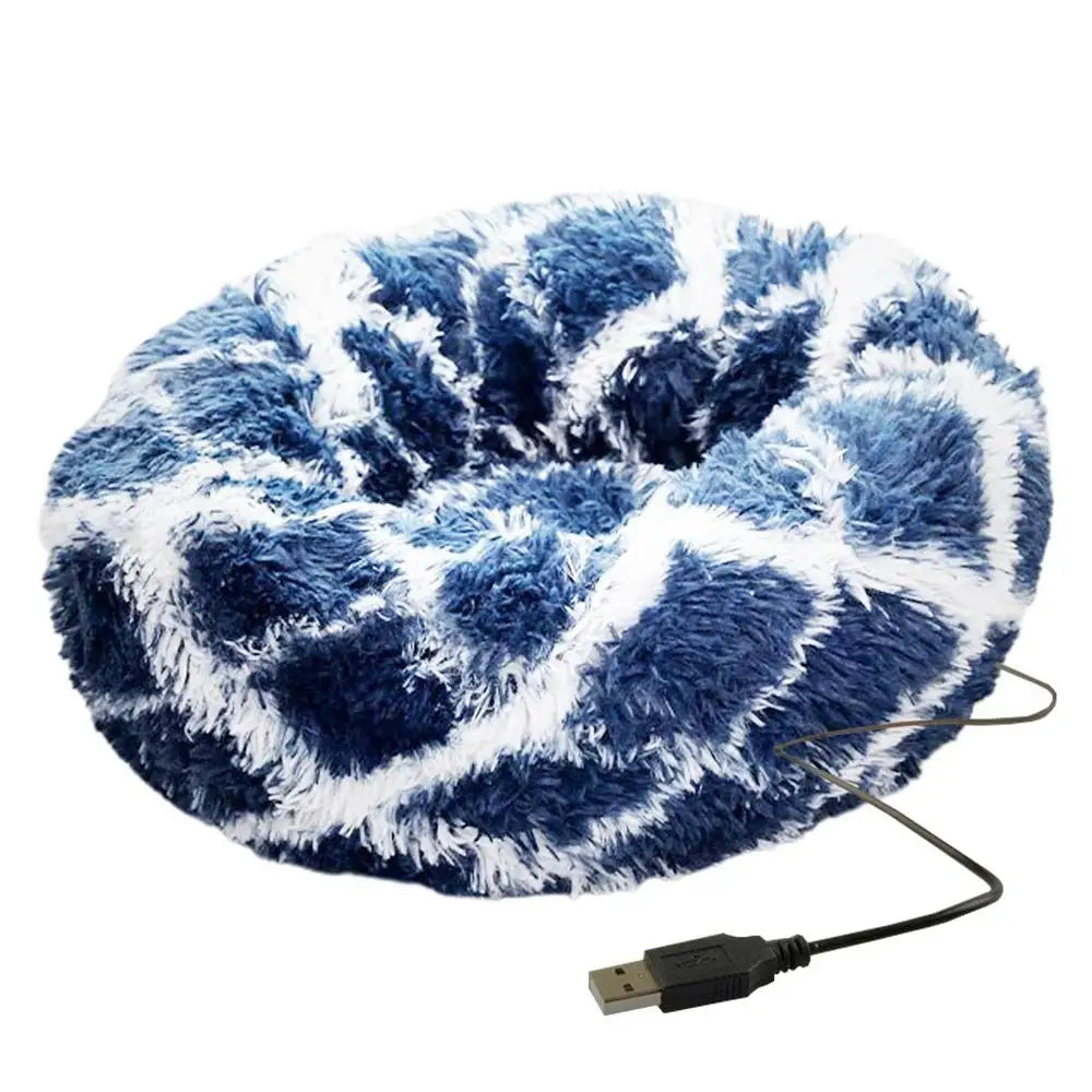 The Confort Therapy USB Heated Calming Donut Pet Bed