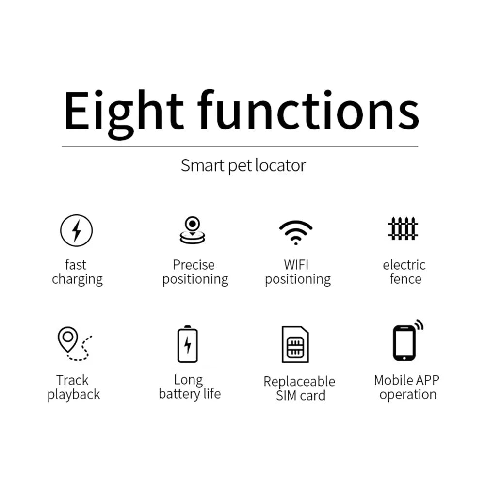 Waterproof GPS Pet Tracker Collar – Real-Time GSM & AGPS Locator for Dogs & Cats