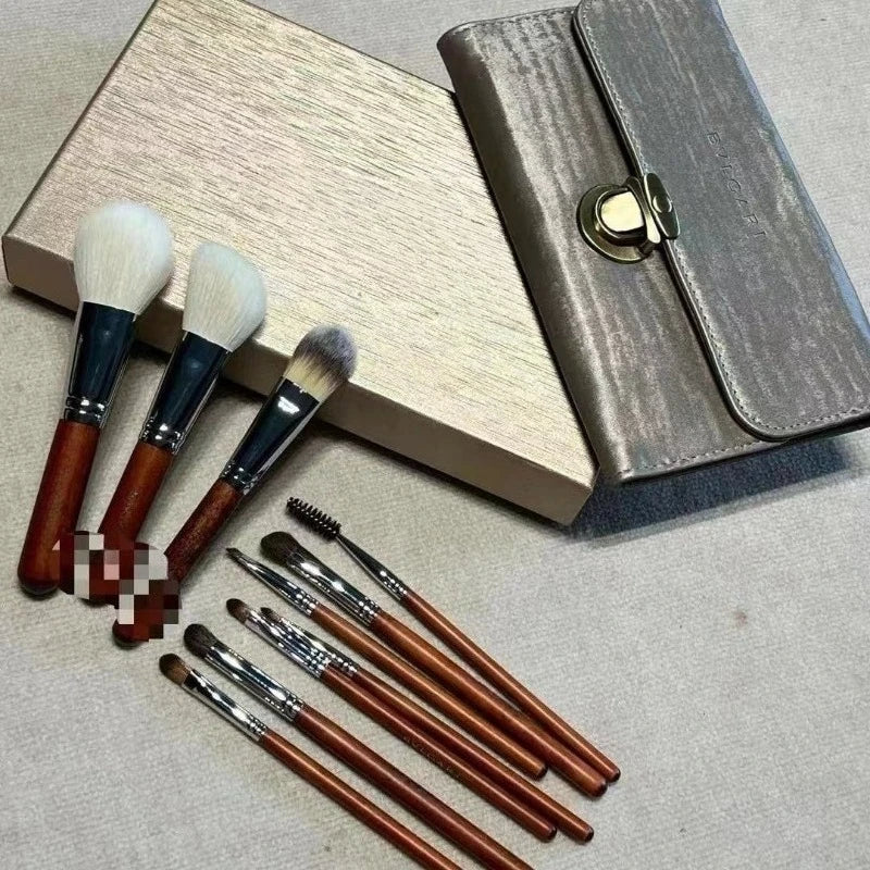 Complete Cosmetics Brush Kit with Foundation, Powder, Blush, Concealer, Eyeshadow, and Brow Brushes - PULSE MART