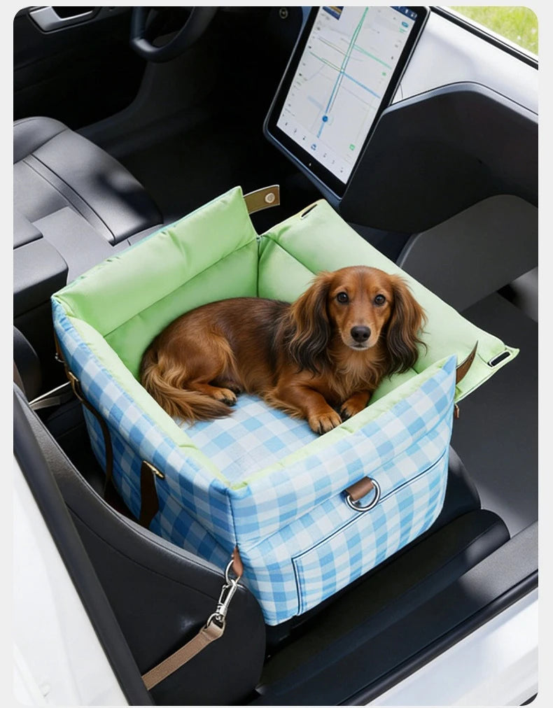 2-in-1 Pet Car Seat Carrier, Waterproof Detachable Travel Bag