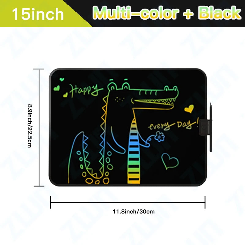 12/15/20Inch LCD Drawing Board Writing Tablet Digit Magic Blackboard Art Tools Painting Learning & Education Toys for Kids Gifts