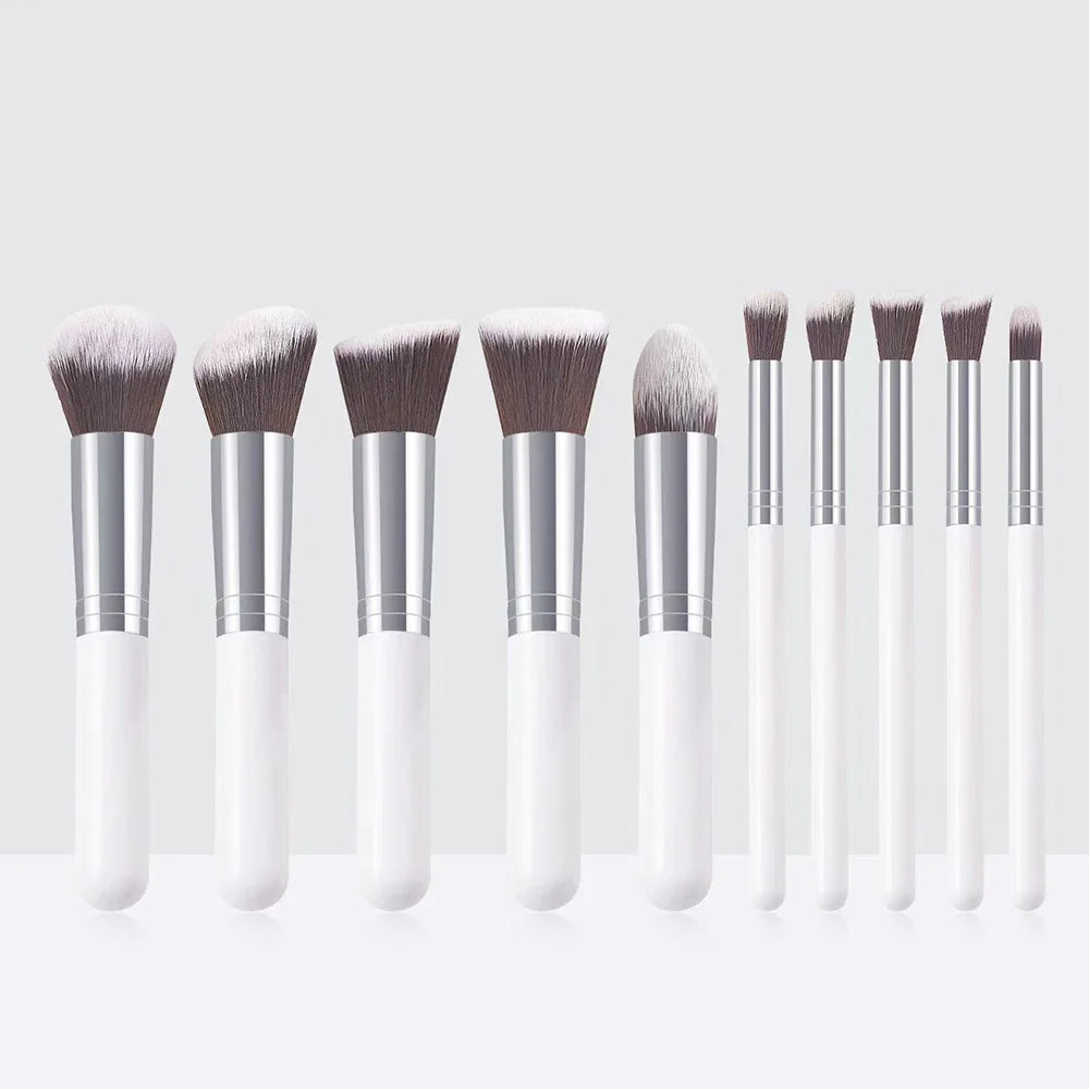 10-Piece Mini Makeup Brush Set - Essential Face Makeup Tools for Women - PULSE MART
