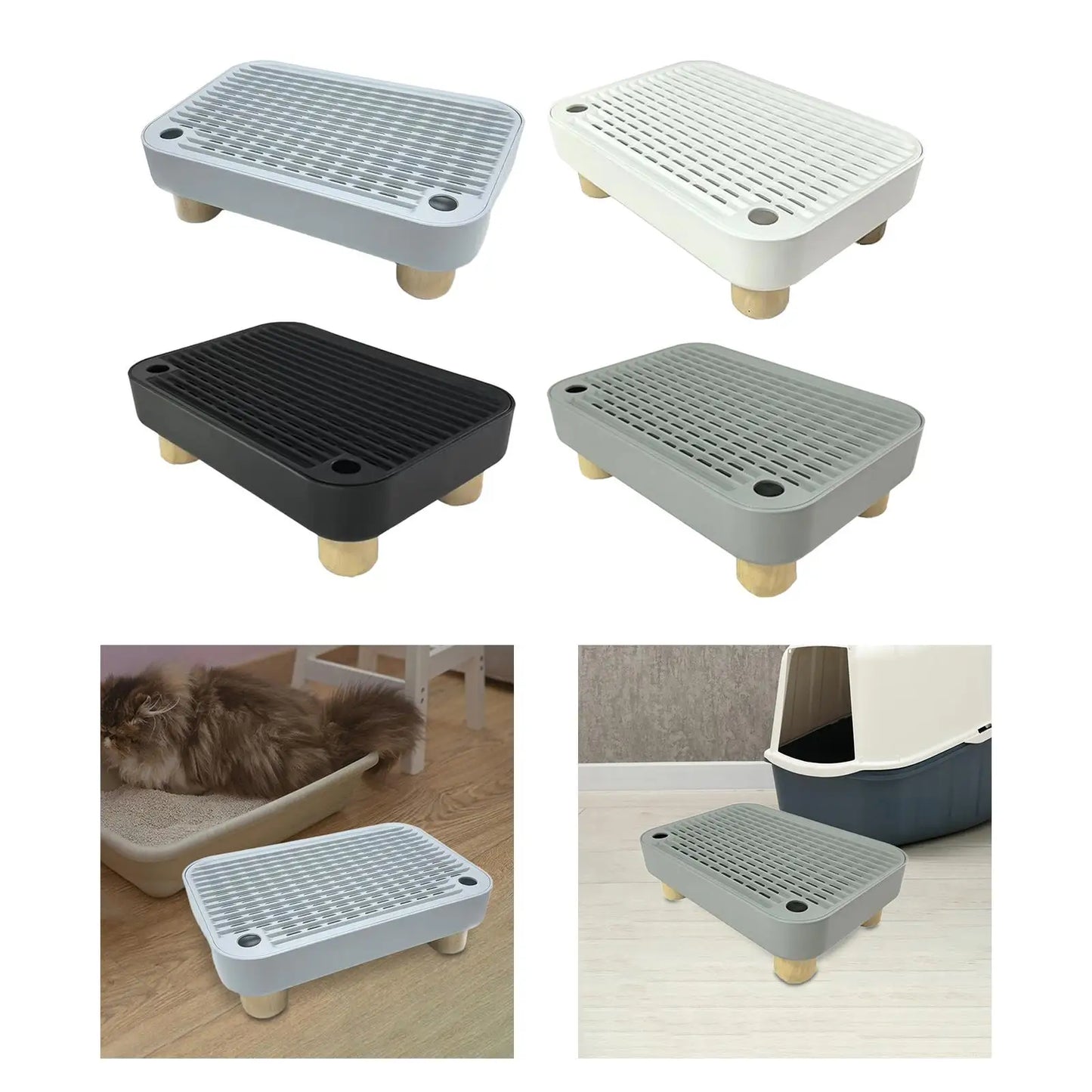 Cat Litter Box Step – Washable Litter Sifter Ramp for Kittens, Senior Cats & Indoor Cats