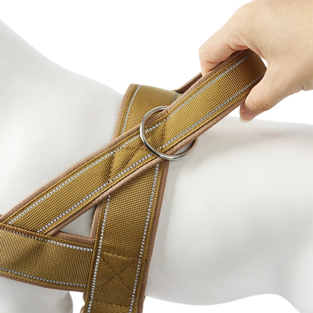 Tactical Anti-Pull Dog Harness: 1000D Nylon Vest with Handle
