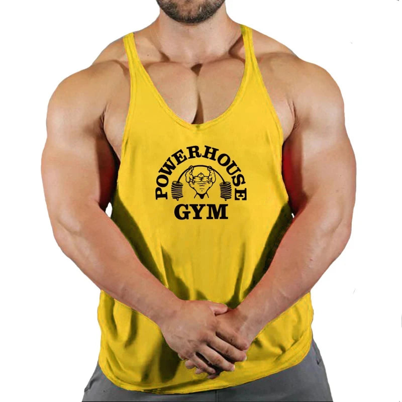 Men’s Gym Tank Top – Bodybuilding Fitness Vest, Sleeveless Stringer Singlet