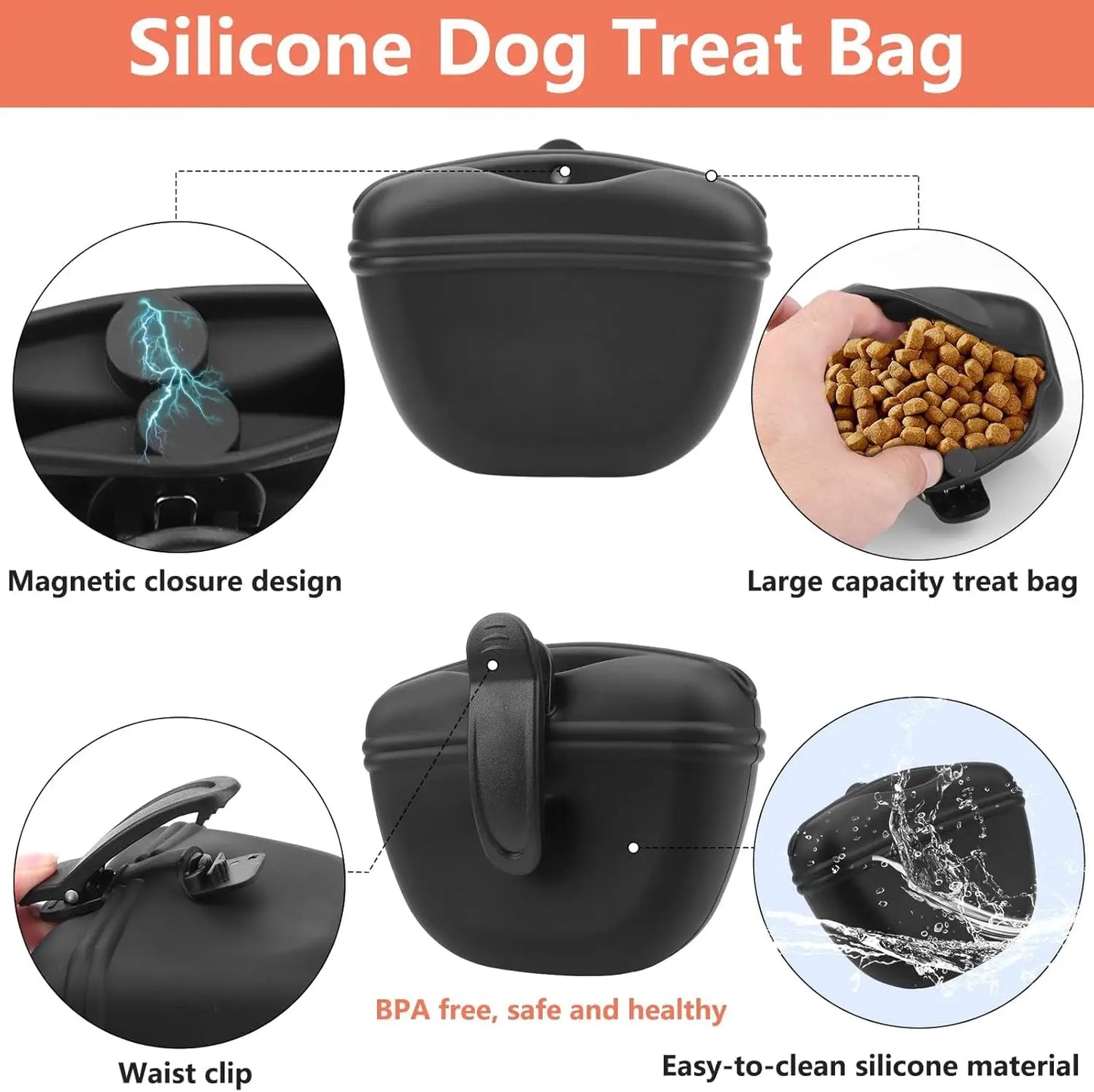 Ultimate Dog Training Kit - Treat Pouch, Clicker, Silent Whistle & Guide Set