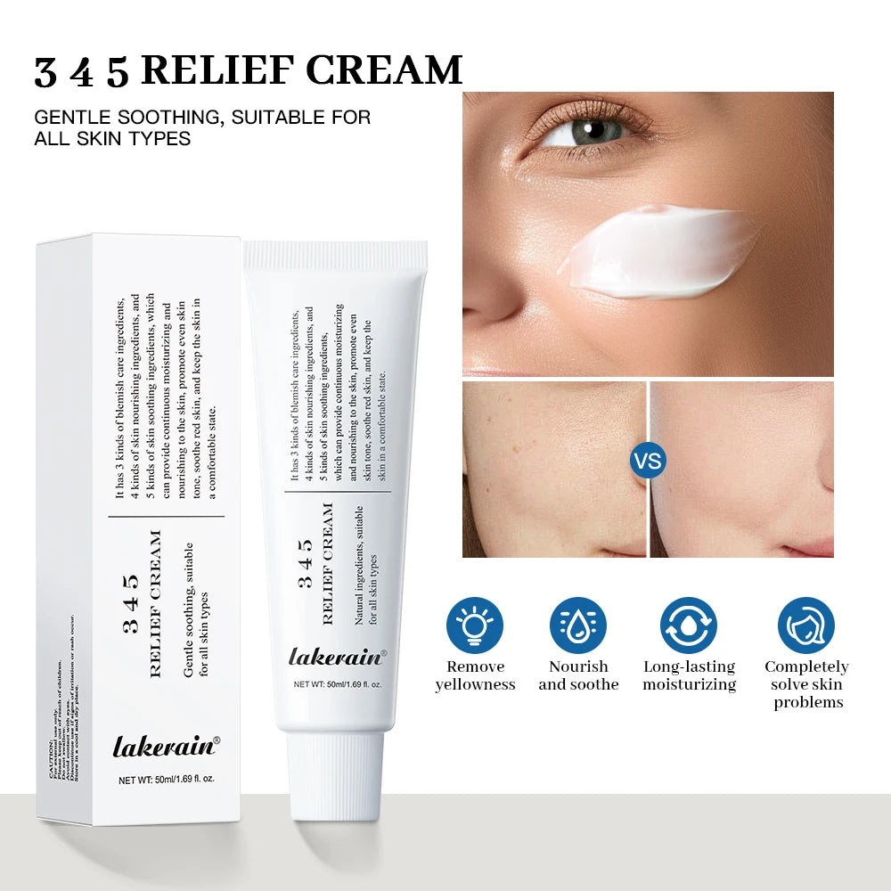 345 Relief Cream Comprehensive Skin Solution • Anti-Sugar • Antioxidant • Brightening &amp; Moisturizing - PULSE MART