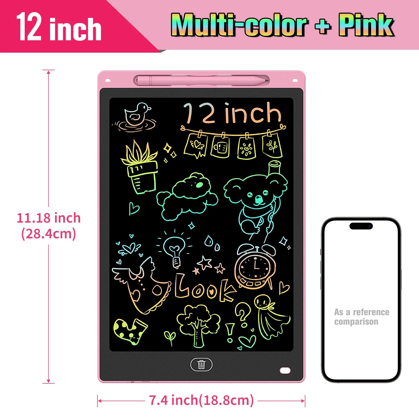 8.5/10/12 Inch LCD Writing Tablet Digital Drawing Tablet Handwriting Pads Portable Electronic Doodle Board for Kids