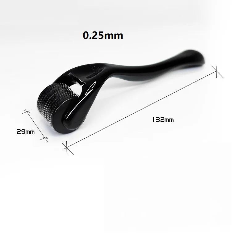 540 Needle Derma Roller - Facial and Body Hair Growth Enhancer, Micro Needling Skin and Beard Care Tool (0.2mm, 0.25mm, 0.3mm) - PULSE MART