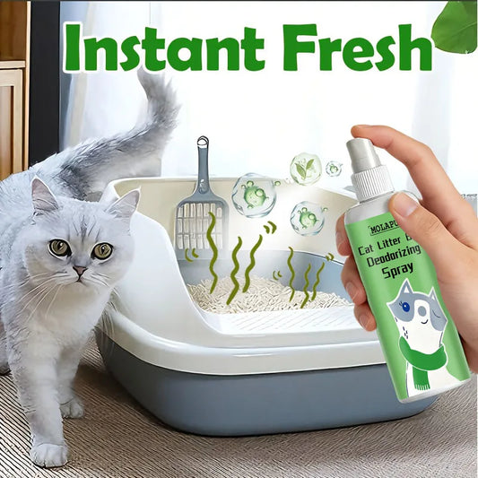 Cat Litter Deodorizing Spray – Multi-Purpose Odor Eliminator for Litter Boxes & Pet Areas