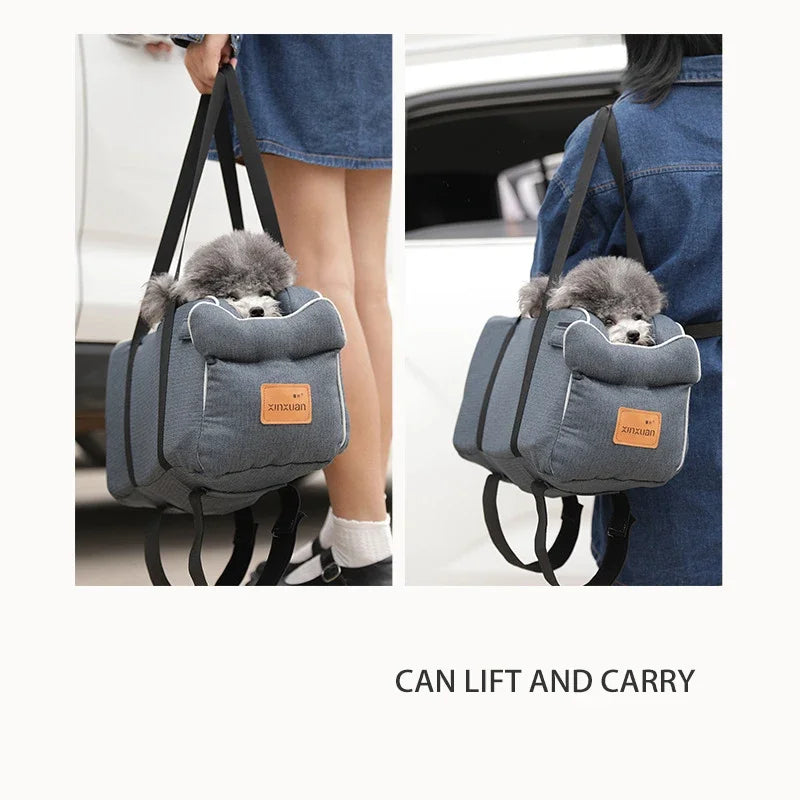 Central Control Dog Car Seat, Portable Small Pet Travel Carrier