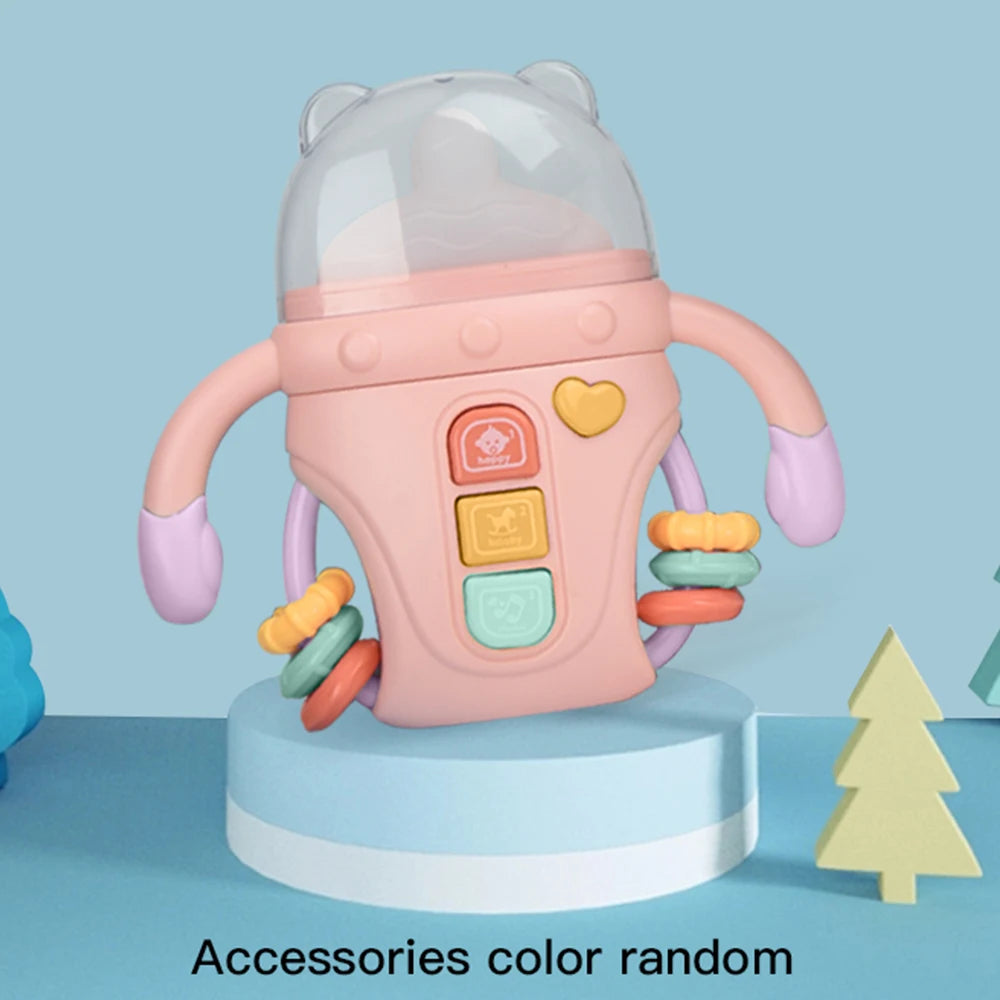 Baby Rattle Toy Musical Sensory Learning Toy with Music and Lights Pacifier Teething  for Toddlers Boys and Girls Gifts 0-24M - PULSE MART