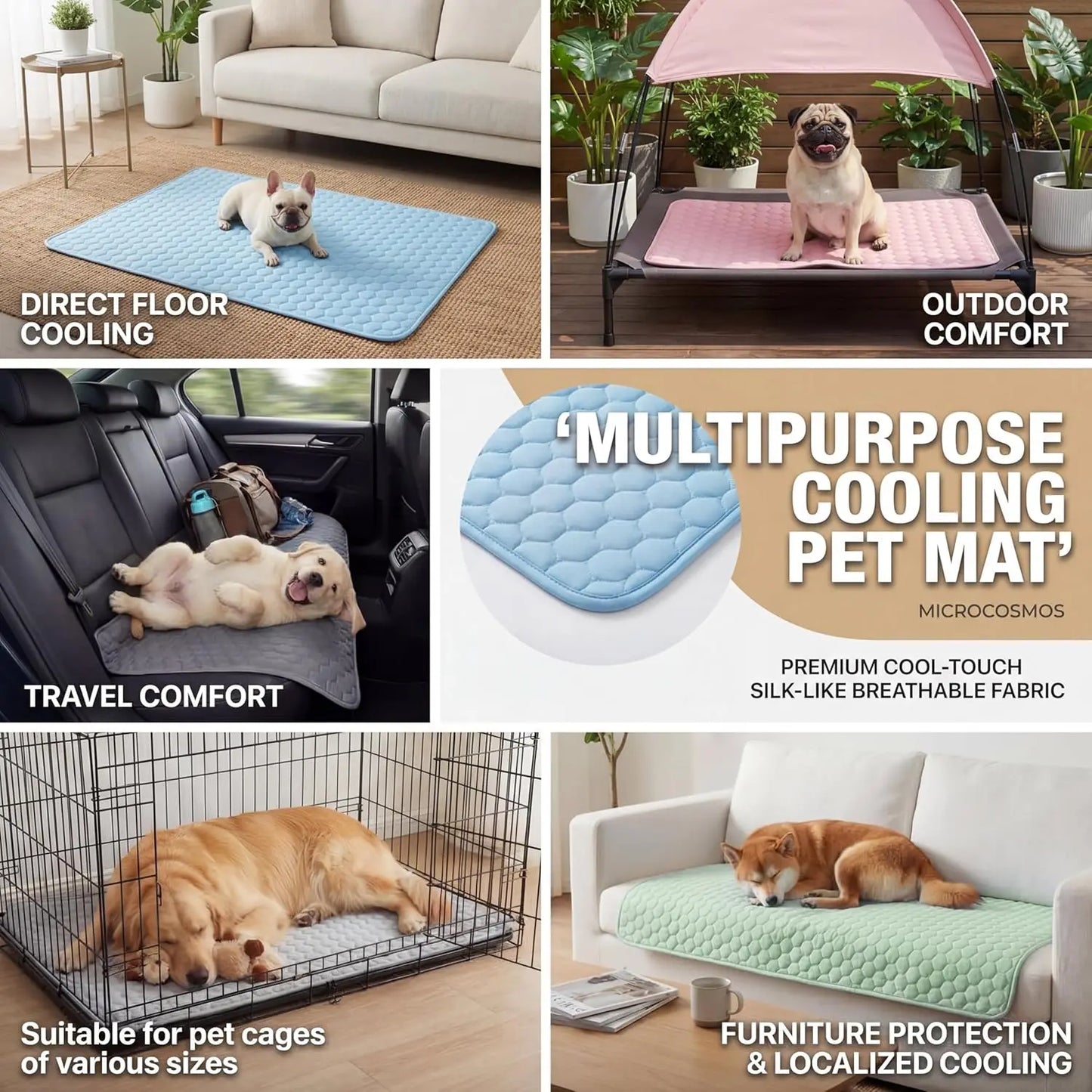 The Hydro-Breeze Breathable Calming Pet Cooling Pad